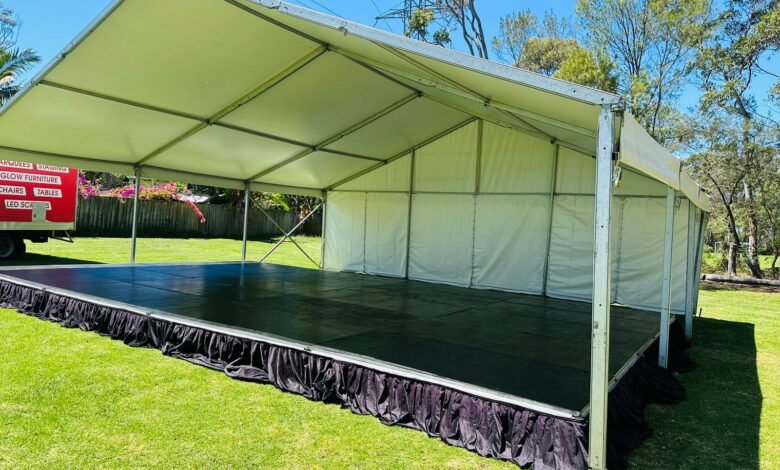 outdoor staging hire