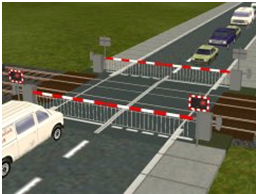 automatic railway level crossing