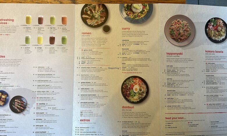 Wagamama Menu