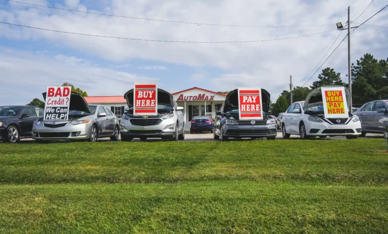 $500 down on a car no credit check: buy-here-pay-here dealership lot